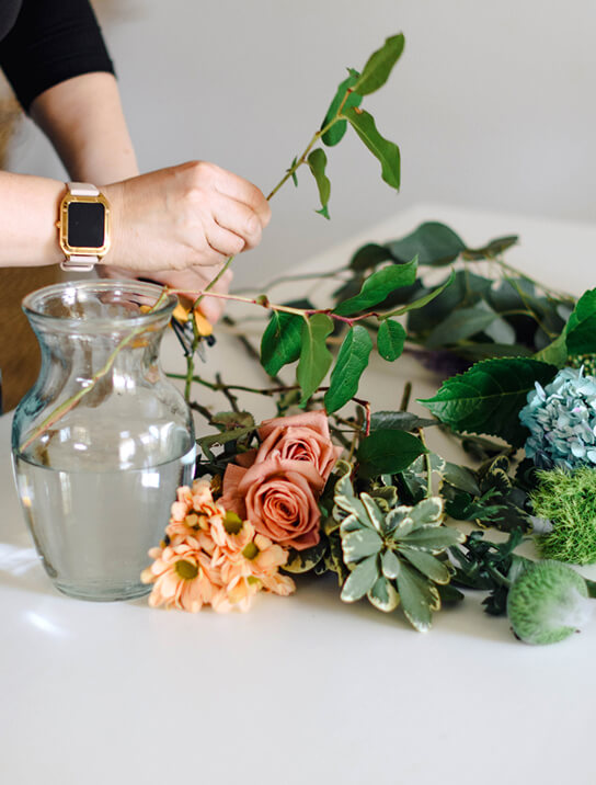 A personalized flower arrangements