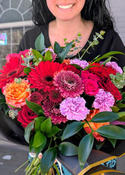 Beautiful handcrafted Mother’s Day bouquet by Lavender House Flower Shop in Edmonton, designed by local moms and available for Mother’s Day flower delivery